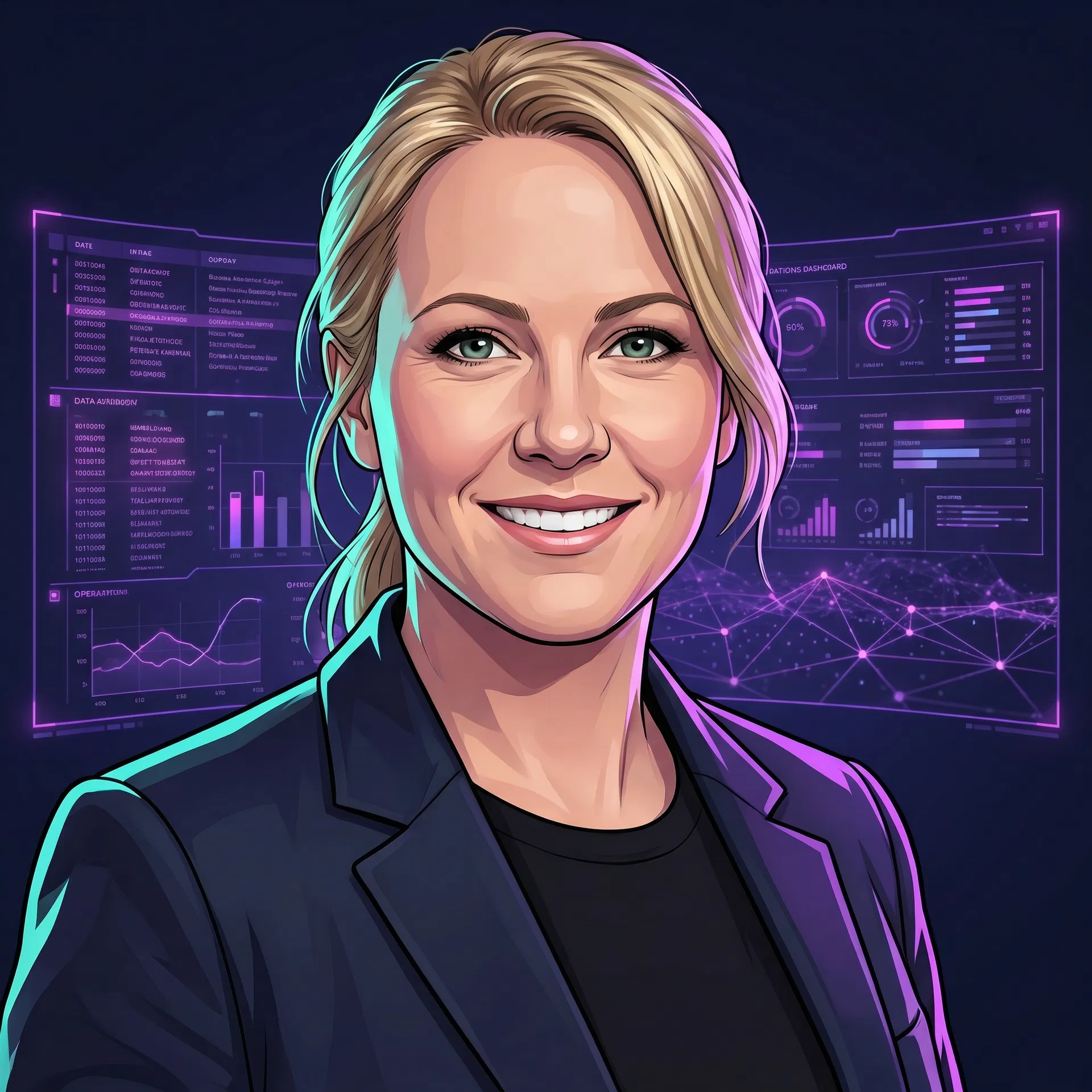 Portrait of Leigh, Ops and Dev