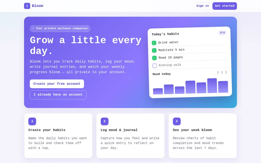 Screenshot of Bloom