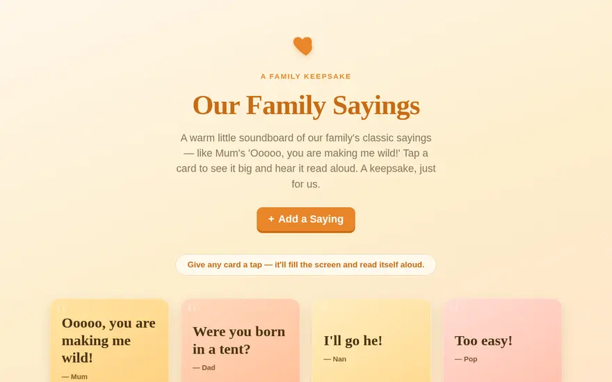 Screenshot of Family Soundboard