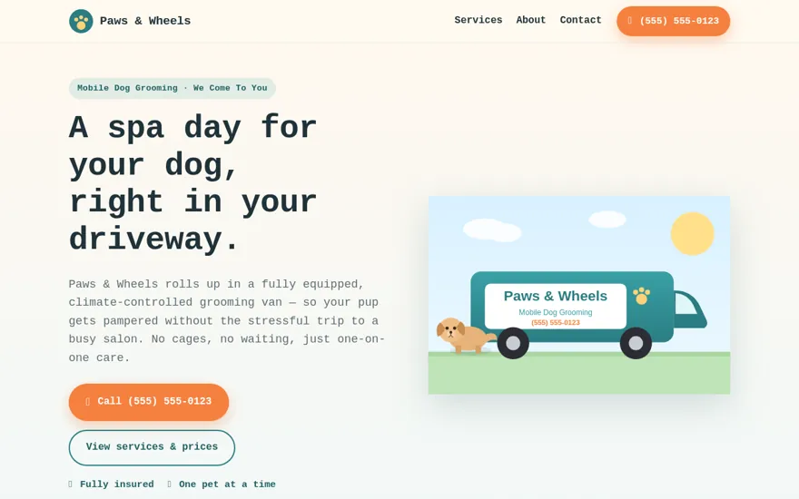Screenshot of Paws & Wheels