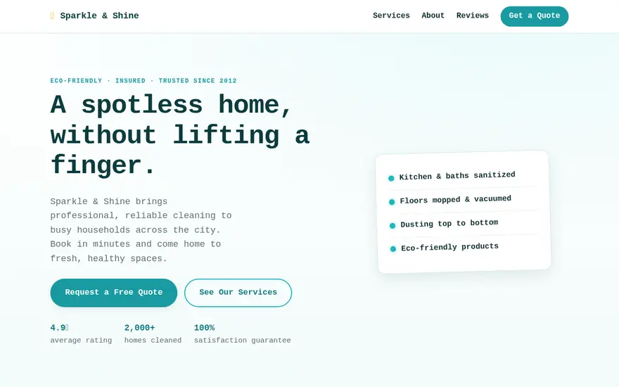 Screenshot of Quote Cleaner