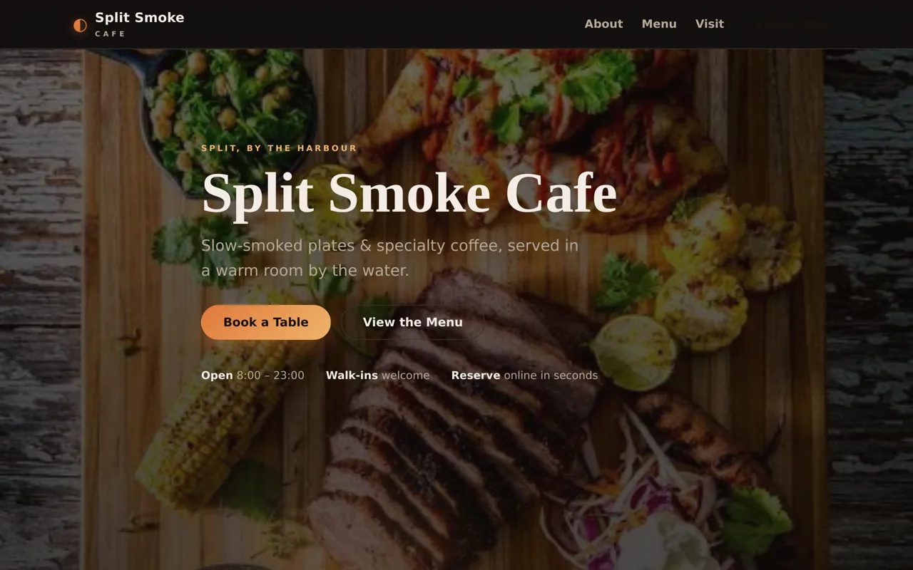 Screenshot of Split Smoke Cafe