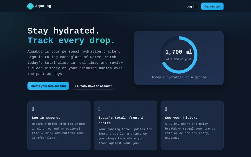 Screenshot of Water Tracker